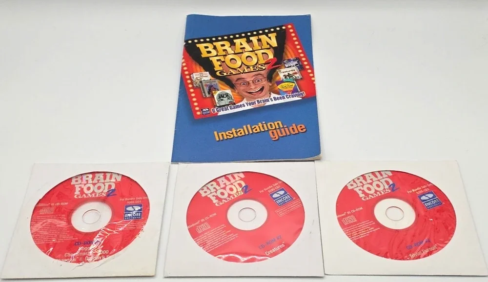 Brain Food Games 2 - Complete Set - Vintage PC CD-ROM Windows 95 Games